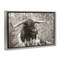 Stupell Industries Longhorn's Gaze Photography Floater Framed Canvas Wall Art Design by Nathan Larson